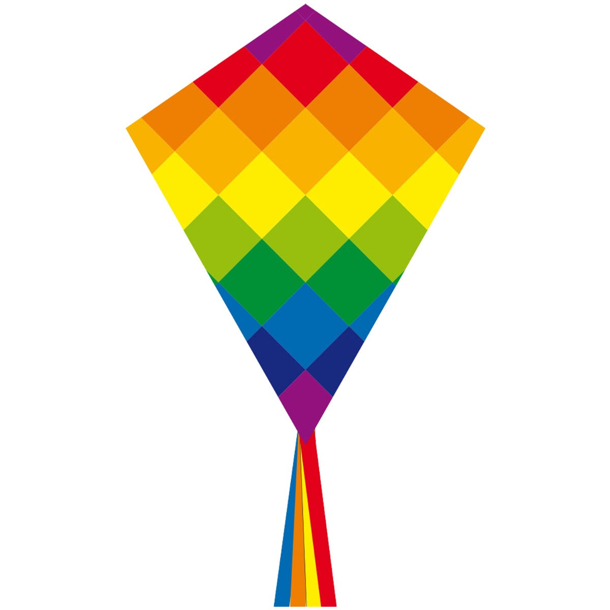 Kinderdrachen Einleiner Drachen HQ Eddy Rainbow Patchwork 70 cm Flugdrache
