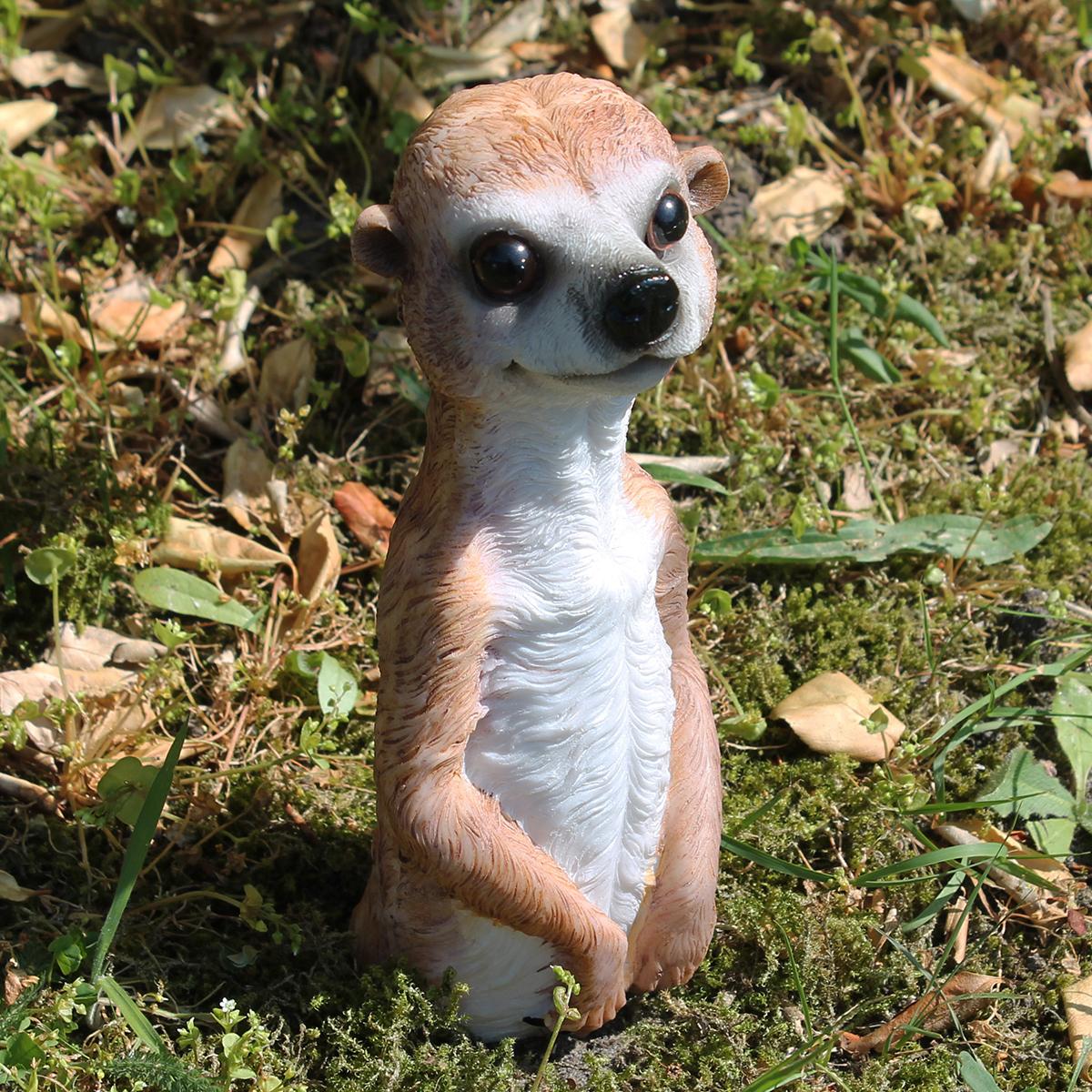 Erdmännchen Figur neugierig guckend Erdmännchen Gartenfigur 20 cm Erdmännchen Deko