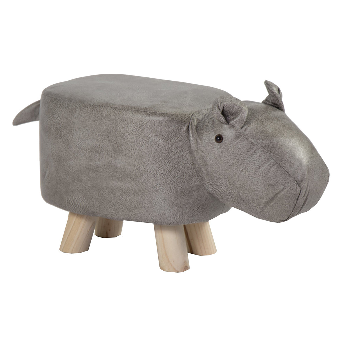 Tierhocker Hippo grau Kinderhocker Tier Hocker Holz Kinder Sitzhocker Hippo