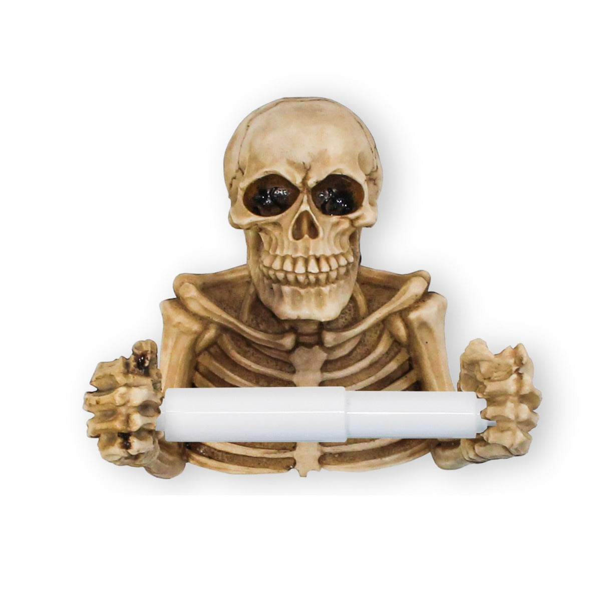 Toilettenpapierhalter Totenkopf Skelett Abroller für Klopapierhalter WC Abroller