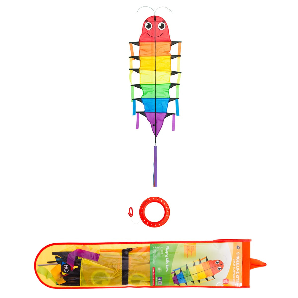 HQ Kinderdrachen Einleiner Crazy Flapping Willie Worm Wurm Drachen