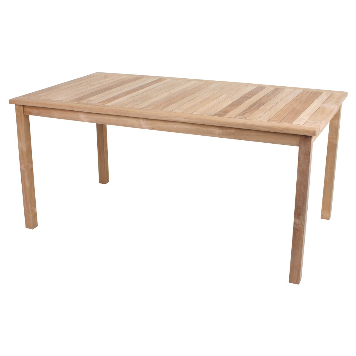 Garden Pleasure Solo Terassentisch rechteckig, Gartentisch Teakholz 160x90x75cm, robust, Holztisch Garten, für bis zu 40 Kg Belastung, Gartentisch Holz