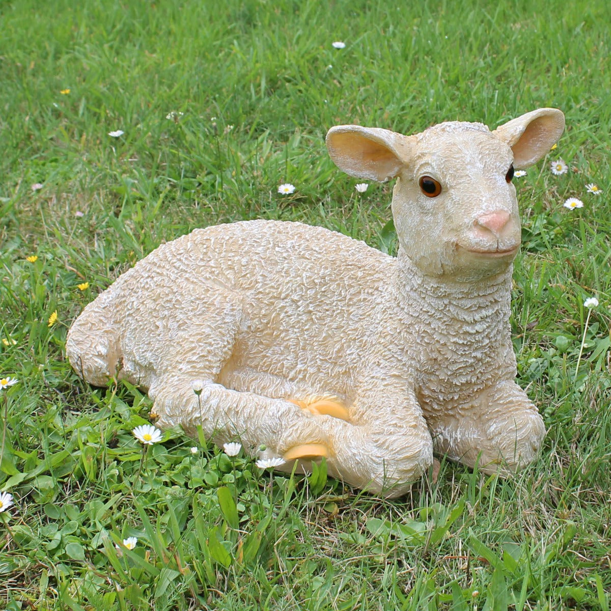 Gartenfigur Schaf Figur Nancy Schaf liegend Lamm Figur für den Garten