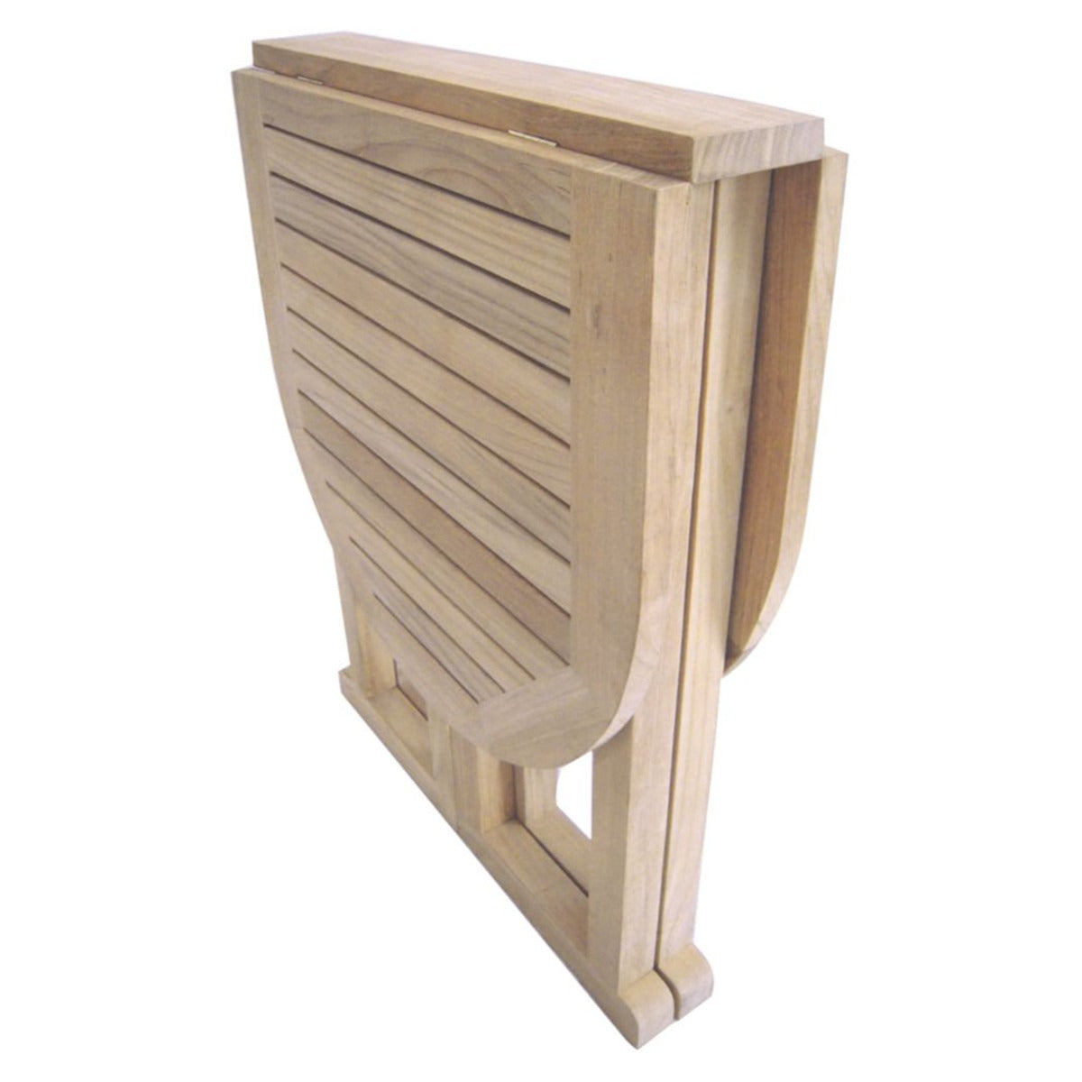 Garden Pleasure Solo Balkontisch - ovaler Teak Gartentisch Holz / Balkontisch klappbar, 120x60 cm, platzsparend, Ideal als platzsparender Balkontisch, Holztisch Garten