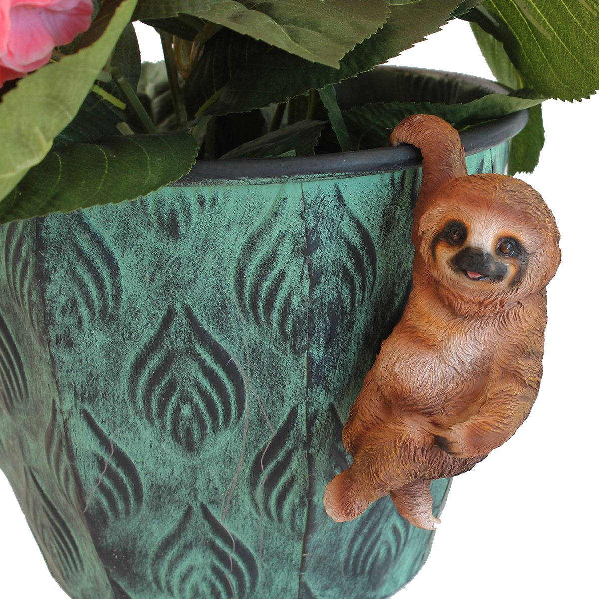 Faultier Figur hängend klein Faultier Deko Faultier Gartenfigur