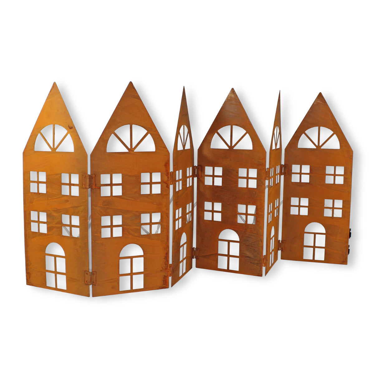 Fenster Silhouette Weihnachten Häuserfront mit Beleuchtung LED Silhouette