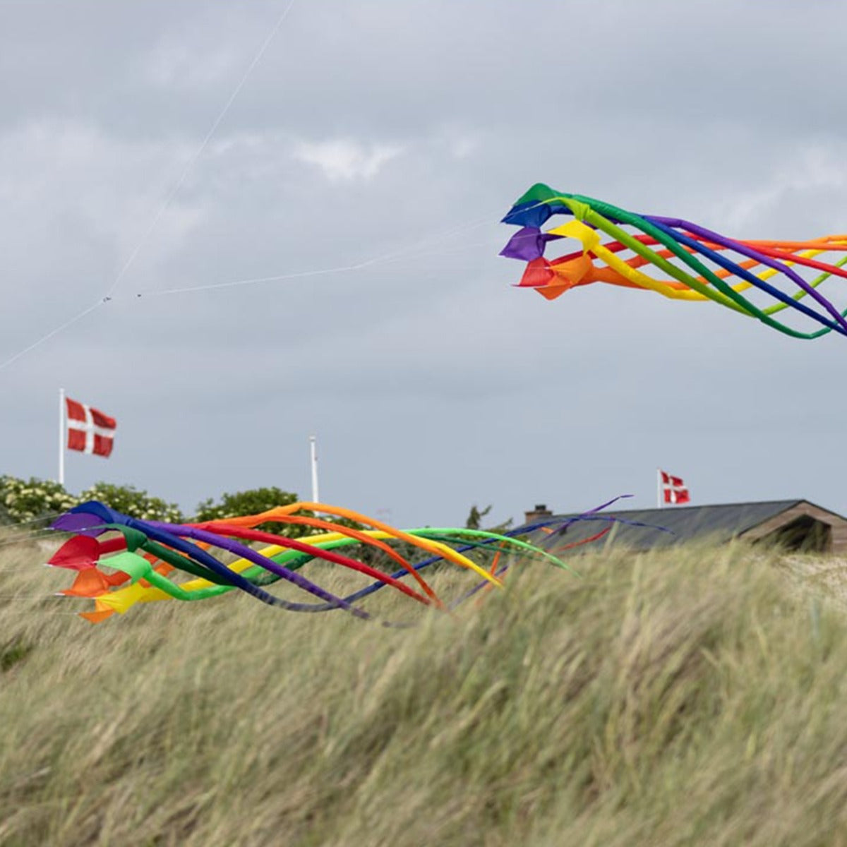 Drachenschwanz HQ Soft Swirl Rainbow 3 m Leinenschmuck Drachenzubehör