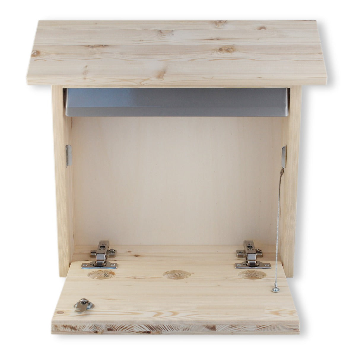Briefkasten aus Holz Lärchenholz mit Sichtfenster Made in Germany