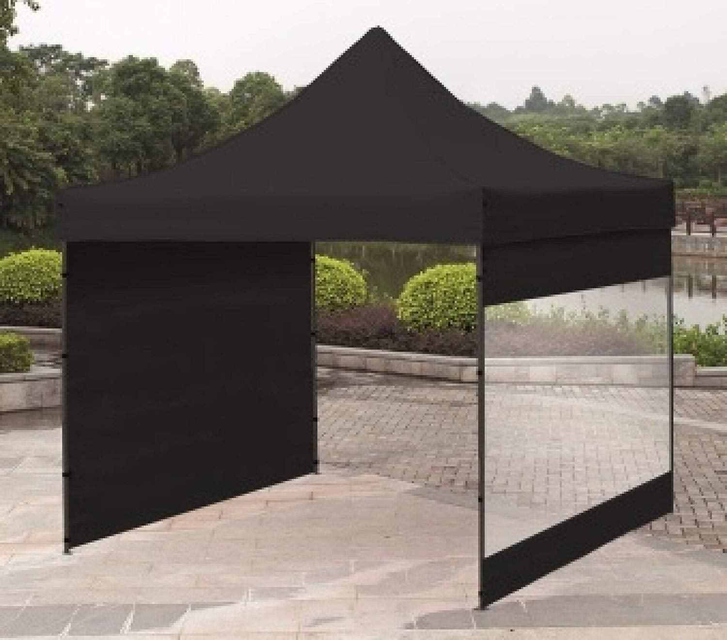 Pavillon Seitenteile 3x3 wasserdicht Seitenwände Faltpavillon anthrazit 2er Set mit und ohne Fenster