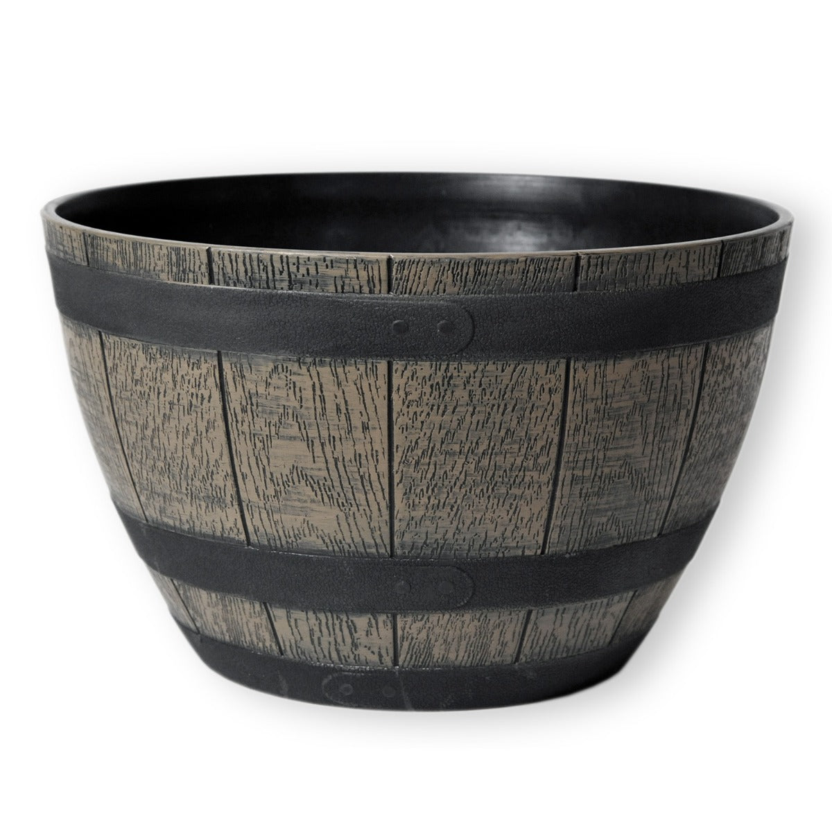 Pflanzkübel Pflanztopf rund 50 cm Weinfass-Optik Blumenkübel Blumentopf Blumenfass wetterbeständig