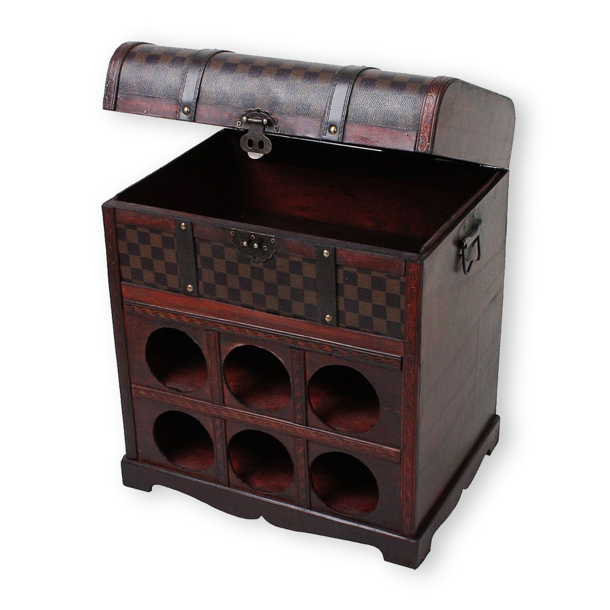 Weinregal Holz Kolonialstil Möbel Flaschenregal Weinregal Wohnzimmer 6 Flaschen