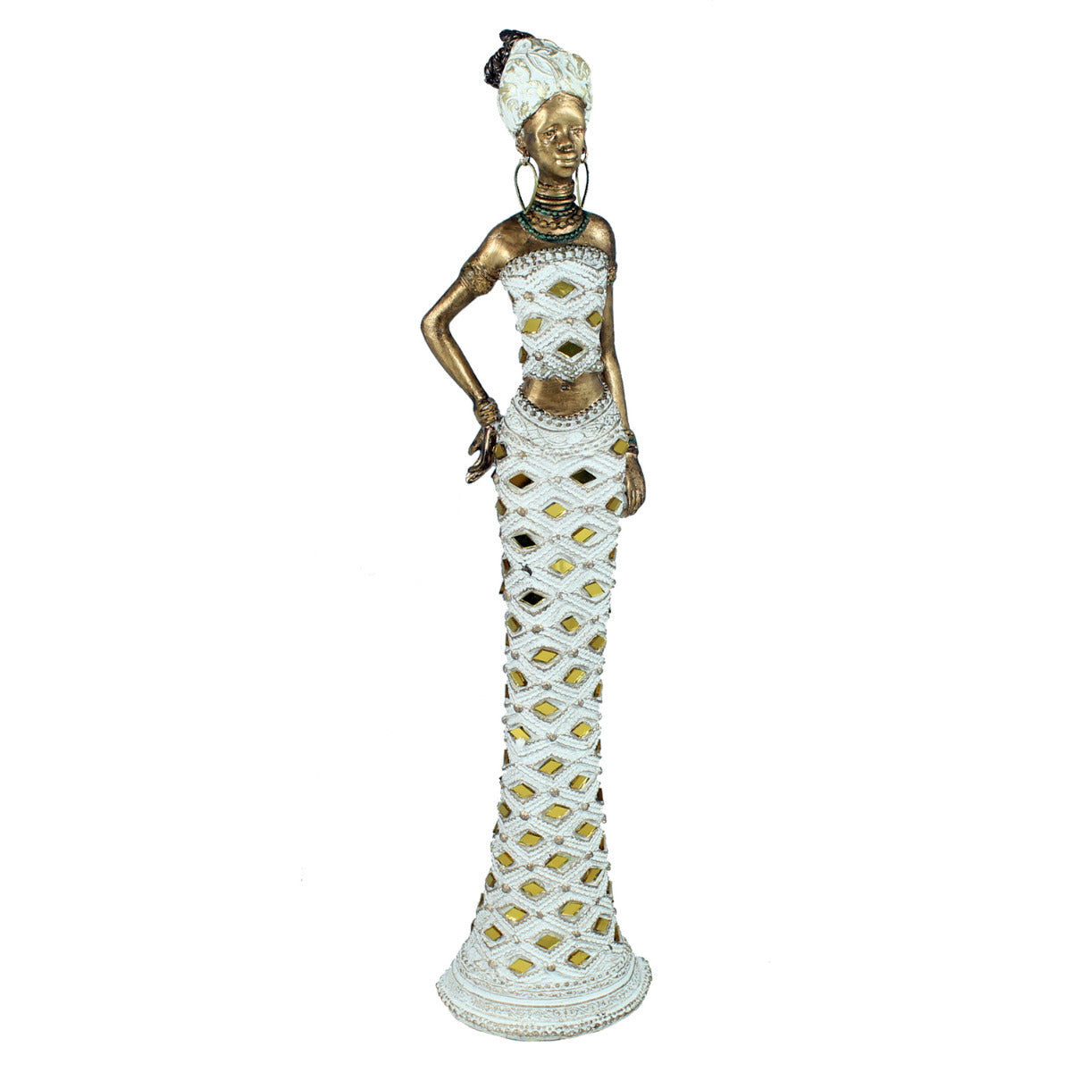 Afrika Deko Figur Frau mit Hand auf der Hüfte Afrikanische Dekofiguren