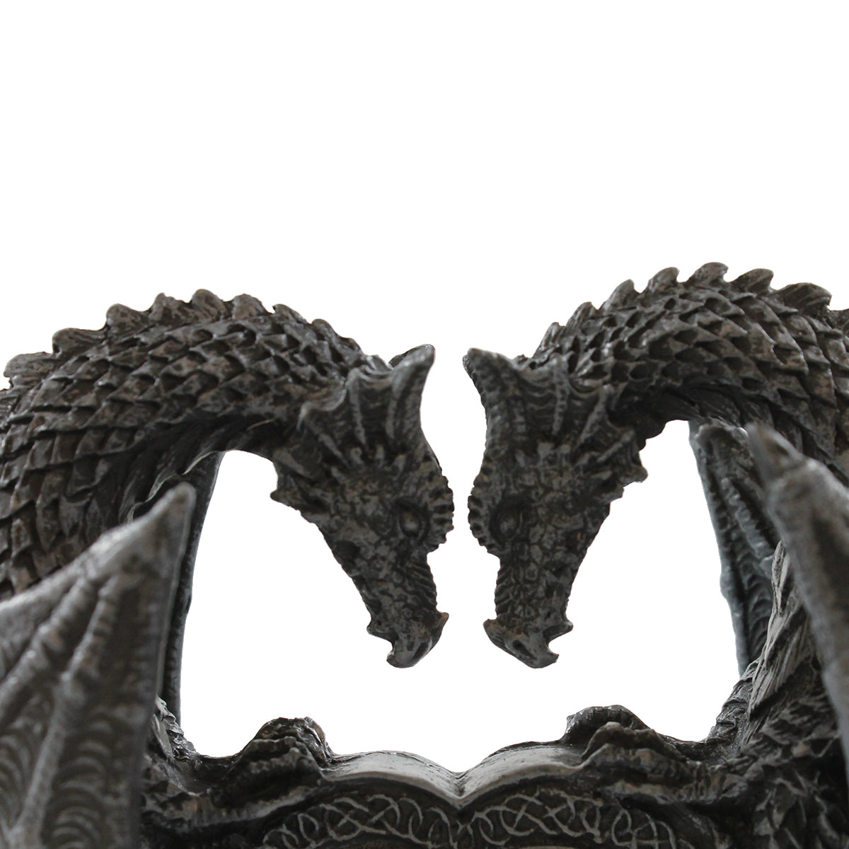 Drache Figur 'Verliebte Drachen auf Rubinherz' Liebespaar Deko Drache Romantische Geschenkidee