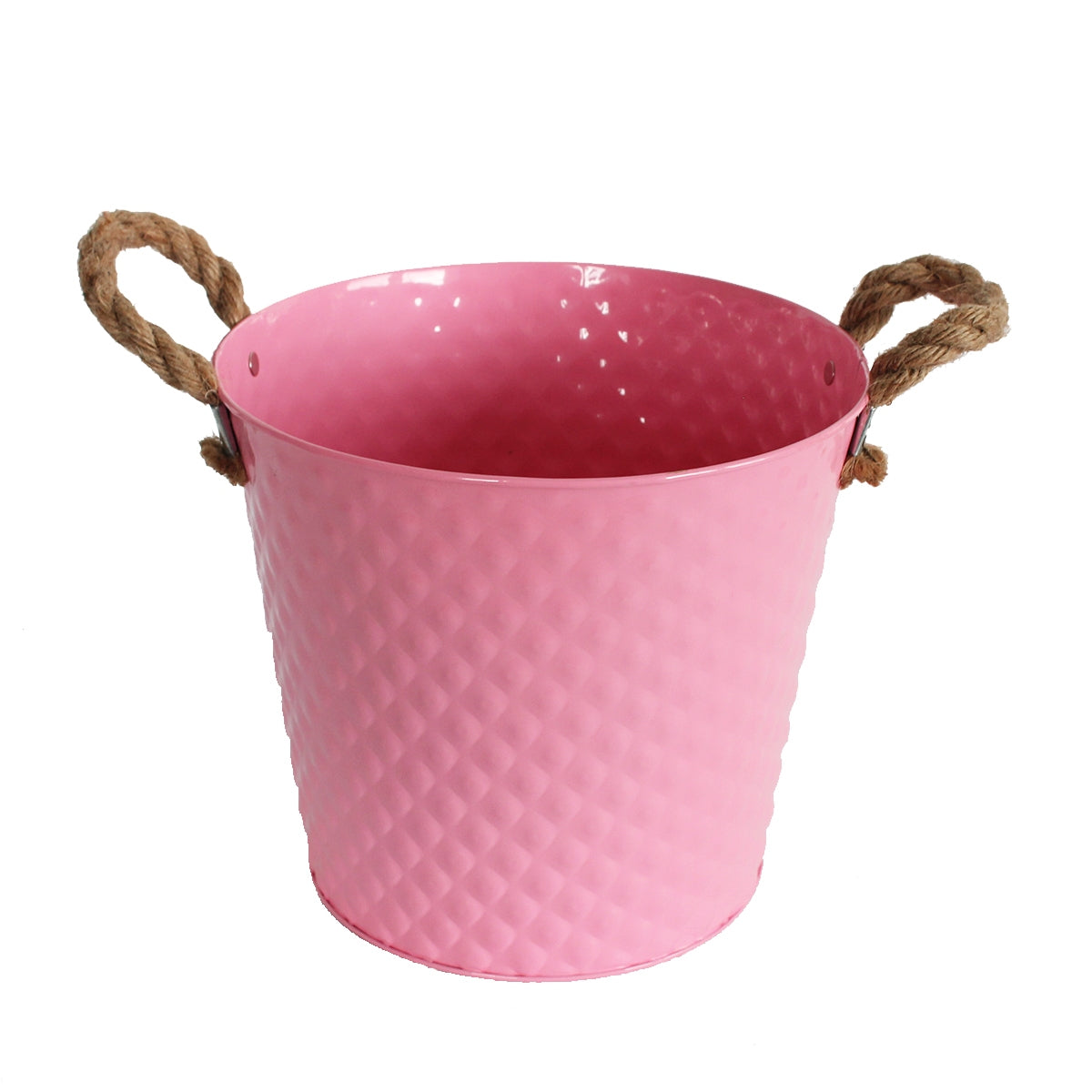Pflanztopf Pflanzgefäß Zinktopf Diamond Pink 22cm Ø Blumentopf Metall Übertopf