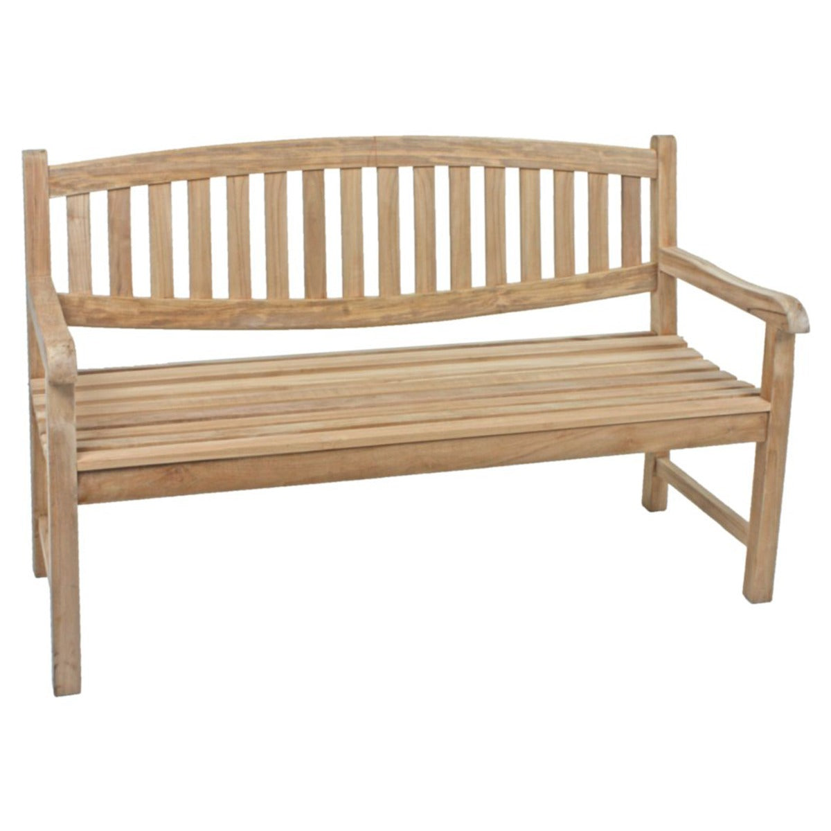 Garden Pleasure Gartenbank Lombok - 3-Sitzer Gartenbank Teakholz, 150x63x93cm, Max. 450kg, Holzbank mit Lehne, Gartenbank Holz, Teakholz Bank