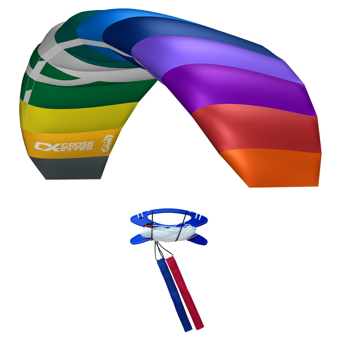 CrossKites Lenkmatte Air 2.1 Rainbow R2F Allround Lenkdrachen Kite