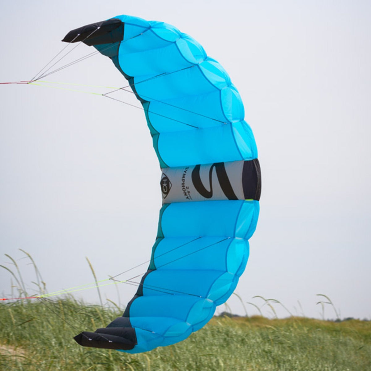 HQ Lenkmatte Symphony Pro 2.5 Neon Blue Allround Lenkdrachen Kite Matte