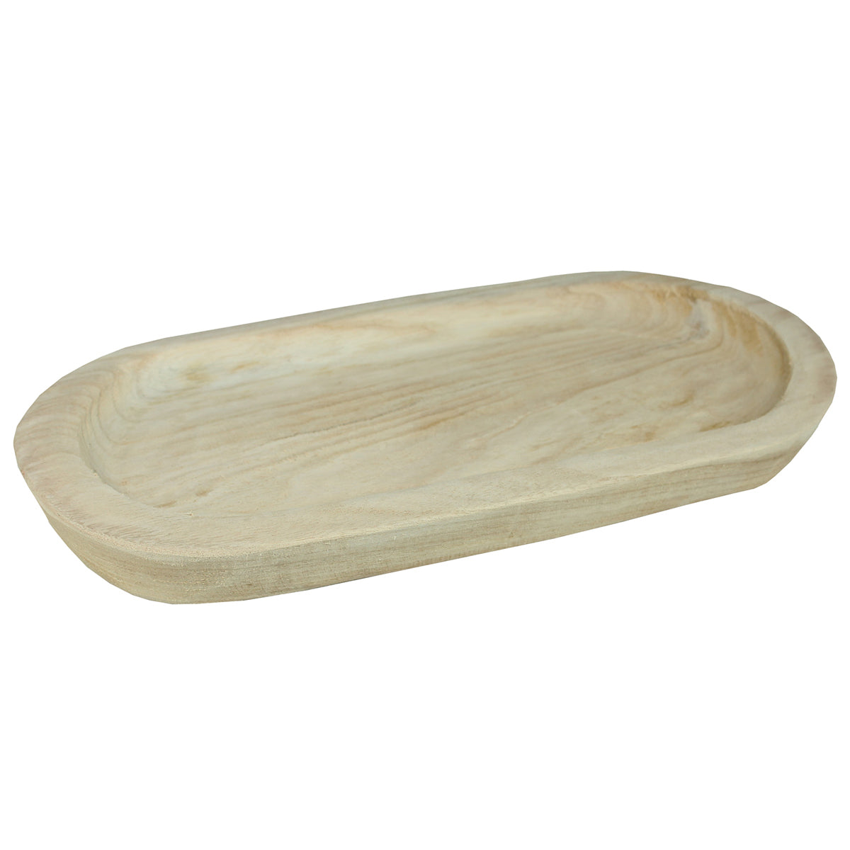 Holztablett oval 36 cm Holzschale Tischdeko Weihnachtsdeko Dekotablett naturbelassen