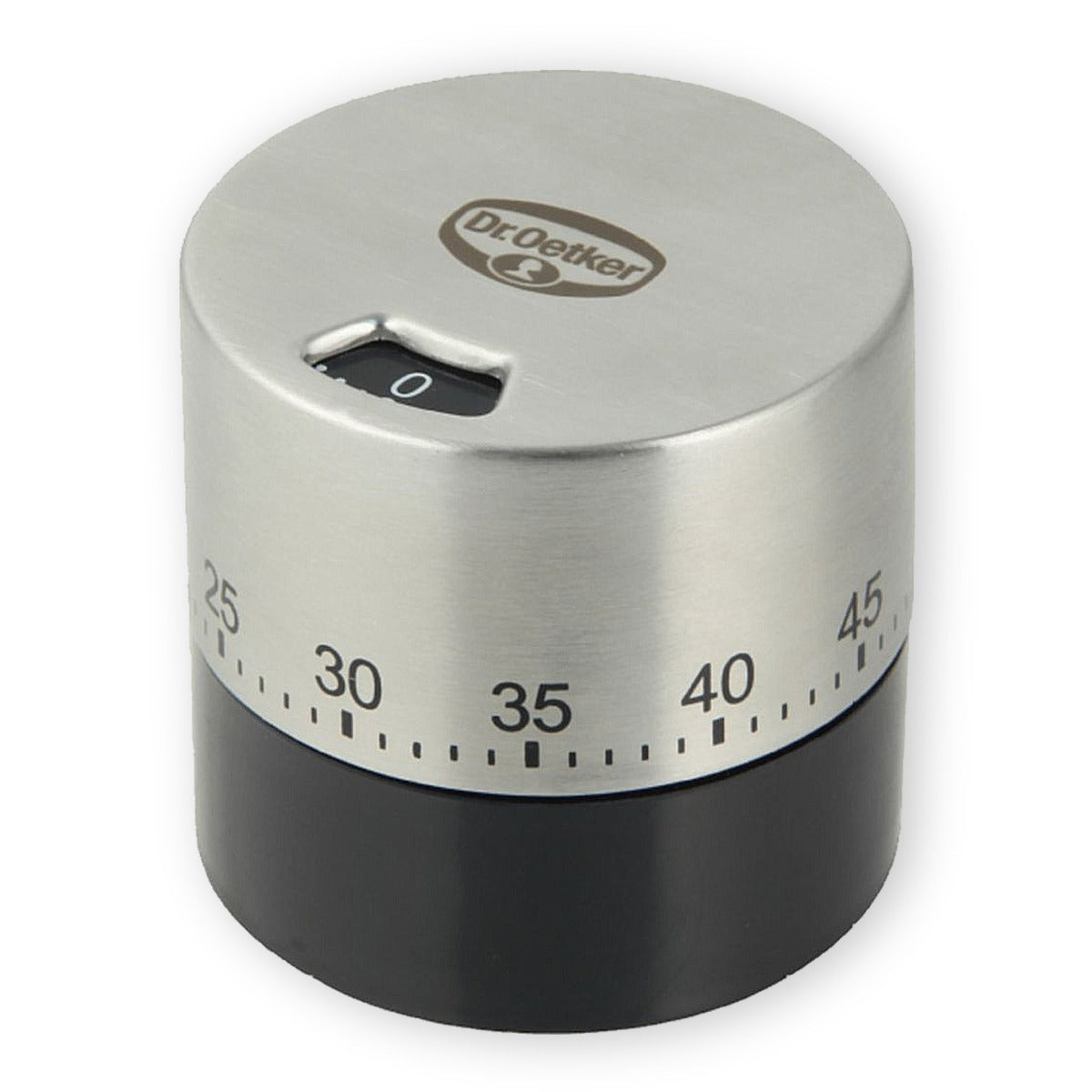 Dr. Oetker Kurzzeitmesser Timer 60 Minuten Edelstahl Küchentimer ohne Batterien