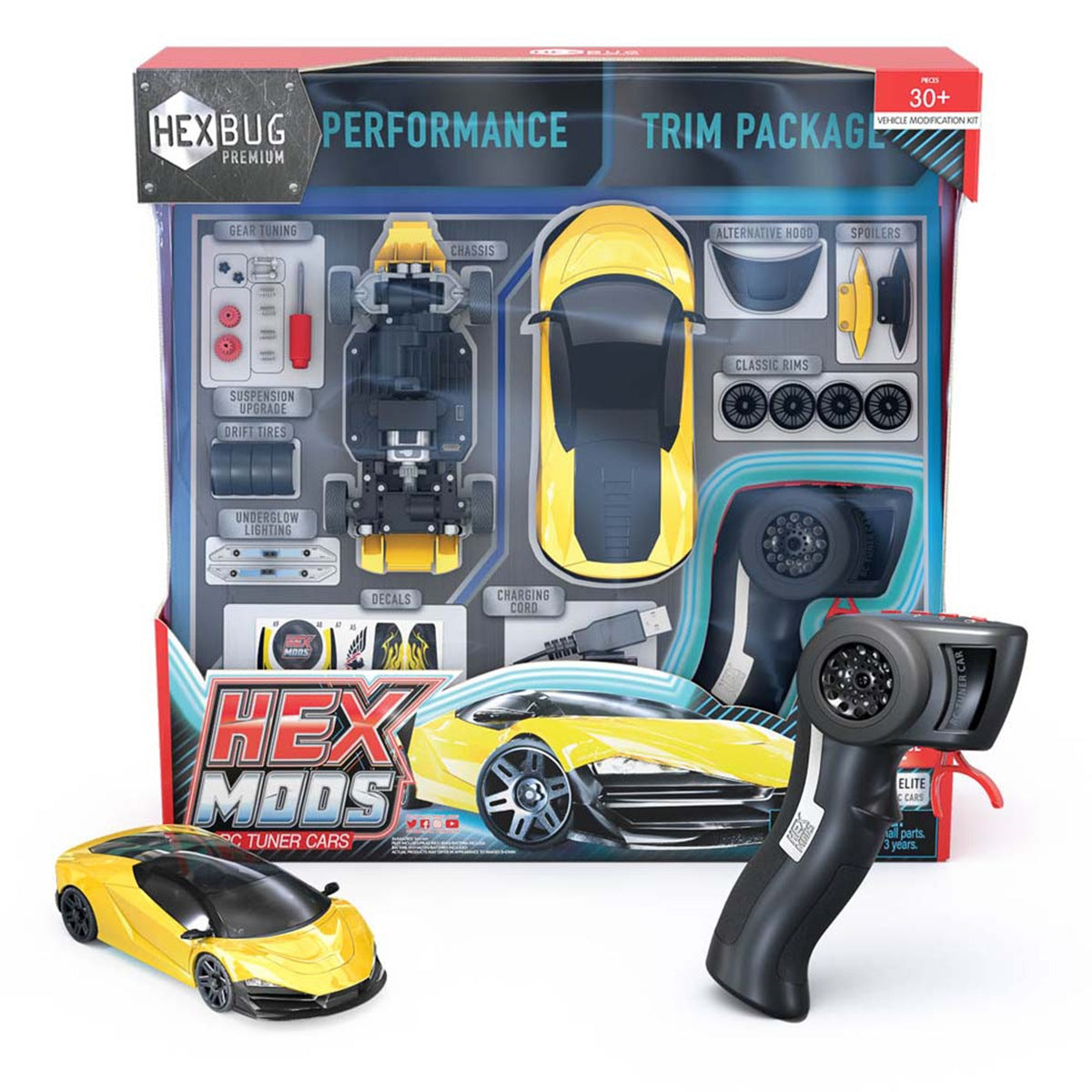 Hexbug 434-7810 HEXMODS Pro Series Elite - Falcon 1:28 RC Einsteiger Modellauto Elektro Sportwagen