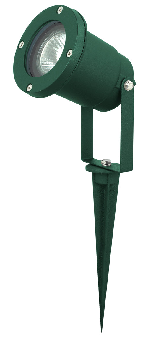 103101 Außenstrahler Spot Aluminiumgehäuse mit Erdespieß grün Strahler Halogen / LED Gebäudestrahler