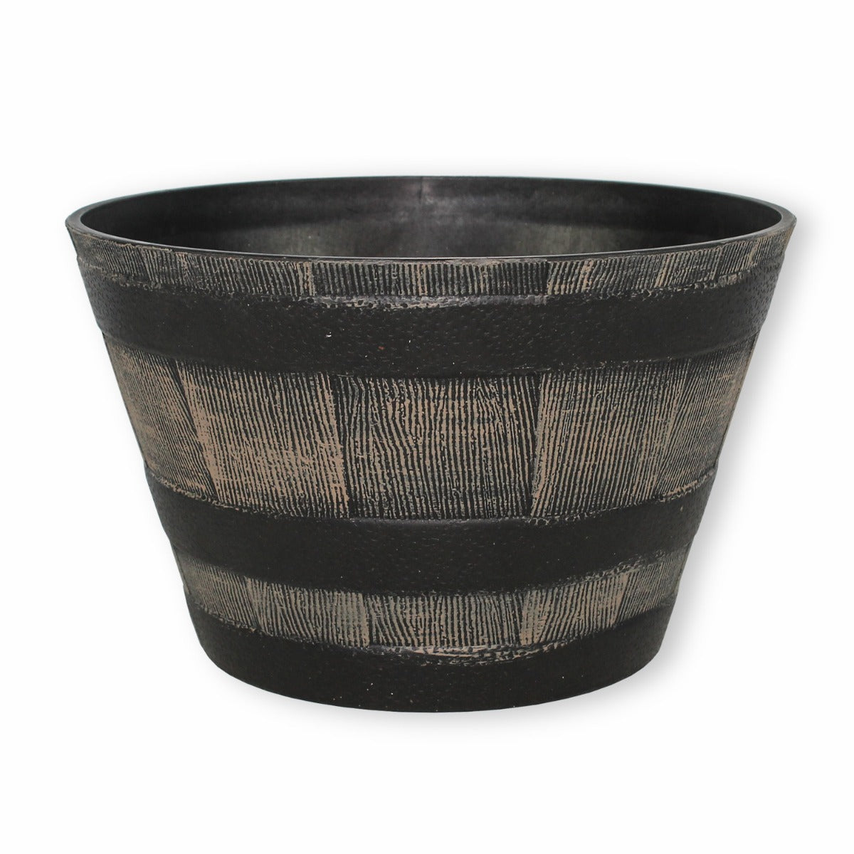 Pflanzkübel Pflanztopf rund 33 cm Weinfass-Optik Blumenkübel Blumentopf Blumenfass wetterbeständig