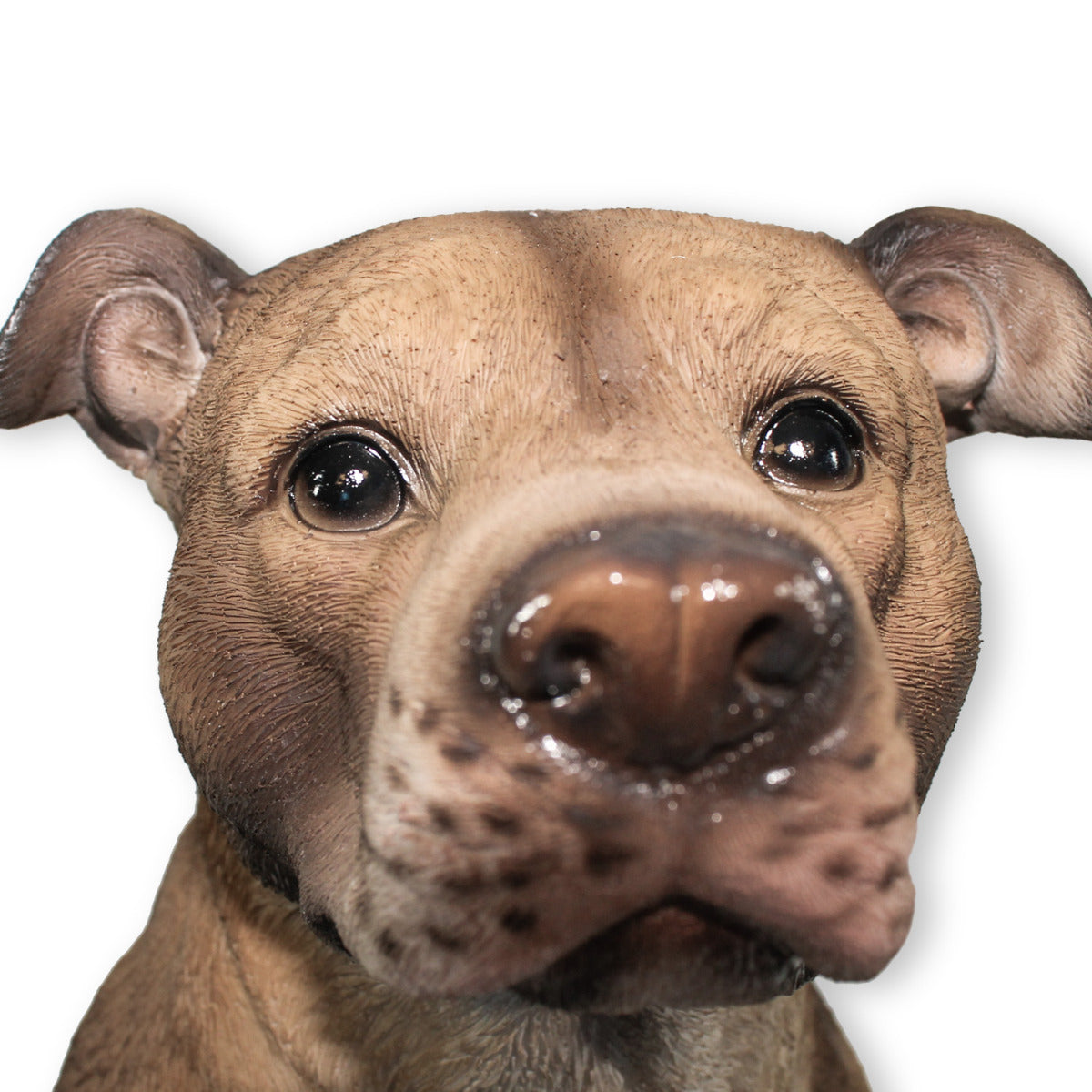 Hunde Figur Bullterrier sitzend Hund Terrier Tierfigur Hundefigur