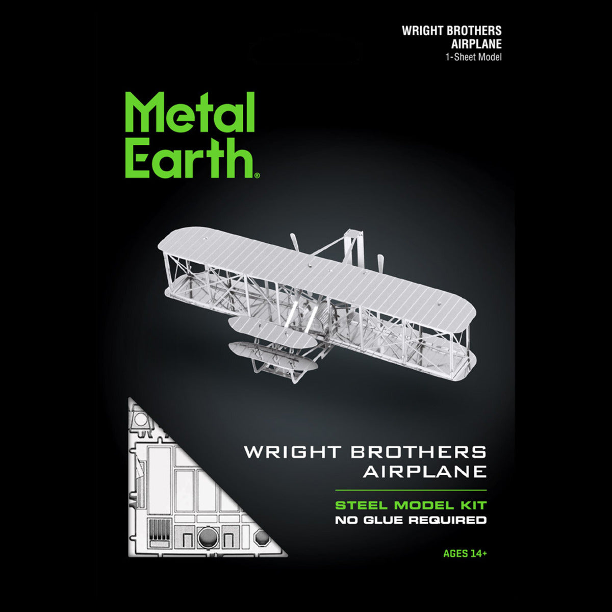Metal Earth Wright Brothers Airplane Flugzeug MMS042 3D Figur Metallbausatz
