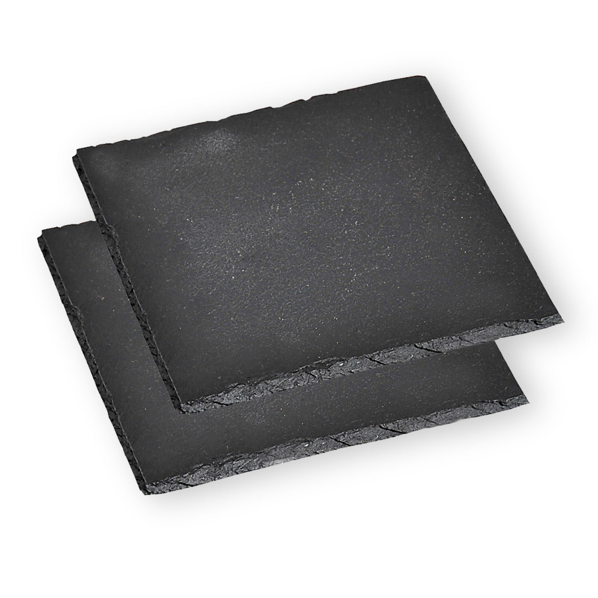 Untersetzer aus natürlichem Schiefer 13x13 cm 2er Set Buffetplatte Servierplatte Schiefer