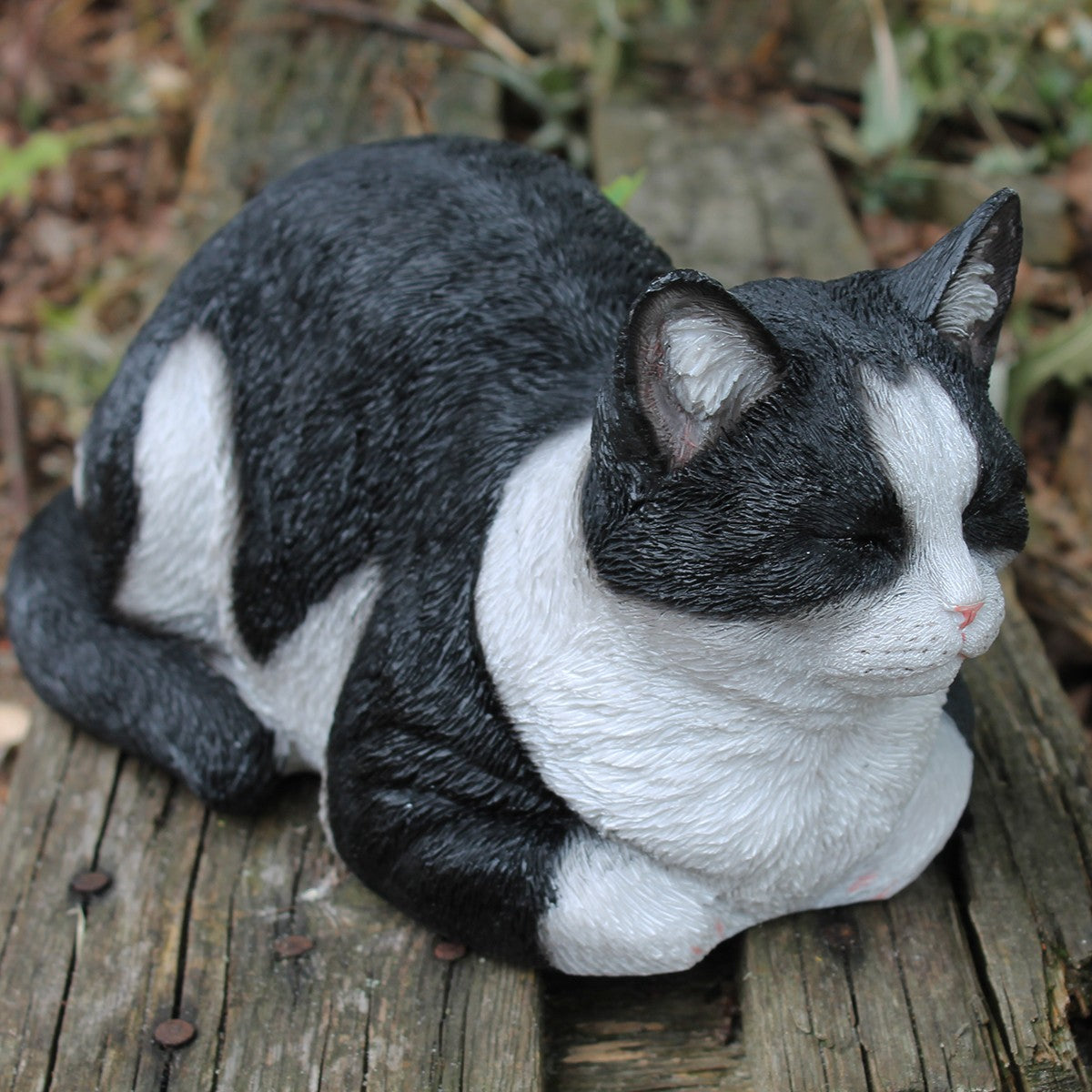 Deko Katze lebensecht Katzenfigur Frida Gartenfigur Katze