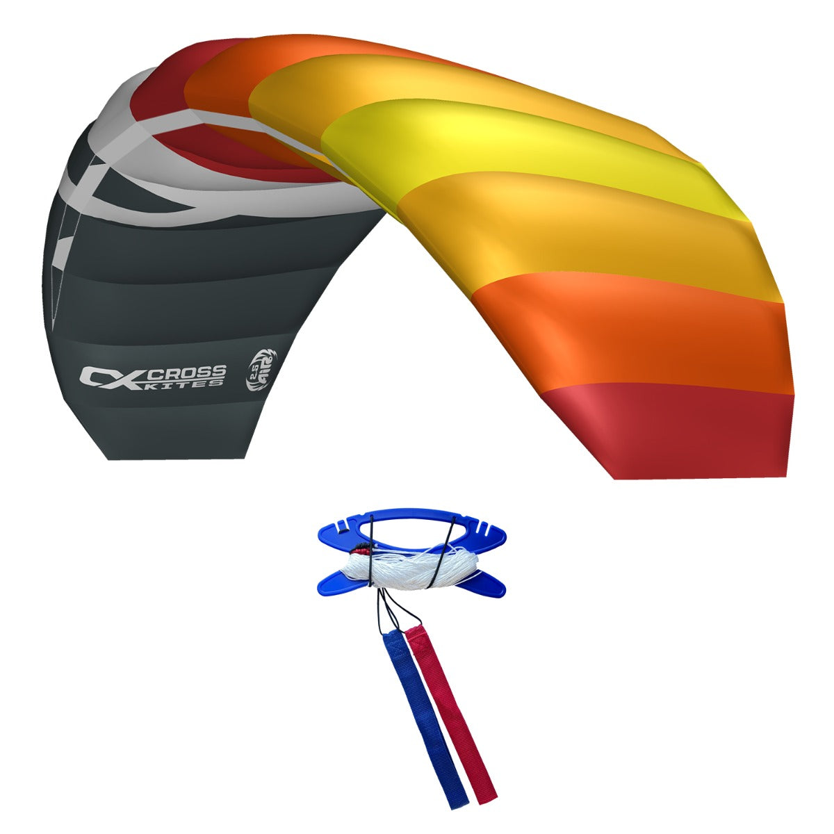 CrossKites Lenkmatte Air 2.5 Red-Yellow R2F Allround Lenkdrachen Kite