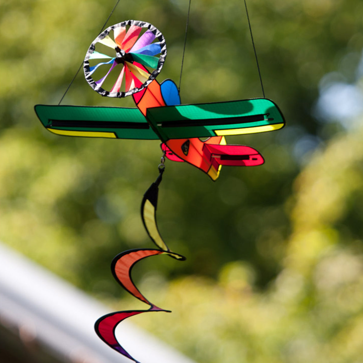 Windspiel HQ Airliner Twist Orange Flugzeug Garten Dekoration