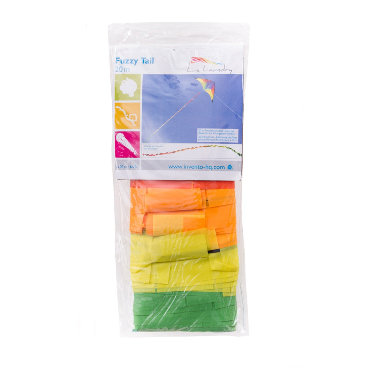 Drachenchwanz HQ Fuzzy Tail 20 m Fransenschwanz Rainbow Leinenschmuck