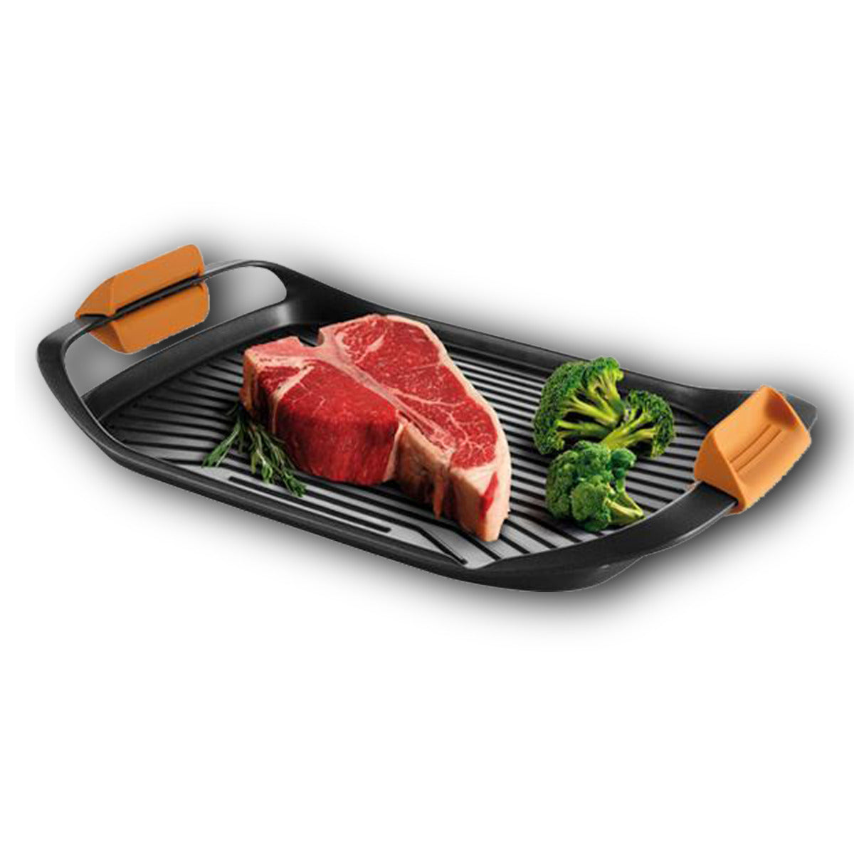 Tescoma Grillplatte Bratpfanne SmartClick 42 cm Induktion Grillpfanne antihaftbeschichtet