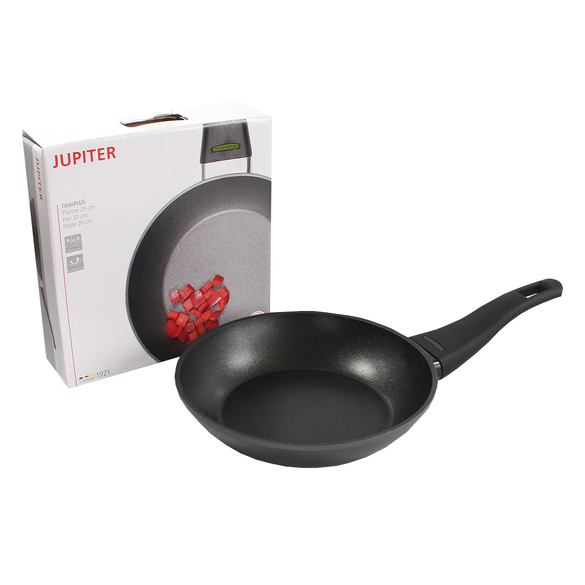 Jupiter Bratpfanne TitanPLUS 20 cm Induktion Pfanne antihaftbeschichtet Aluminiumpfanne