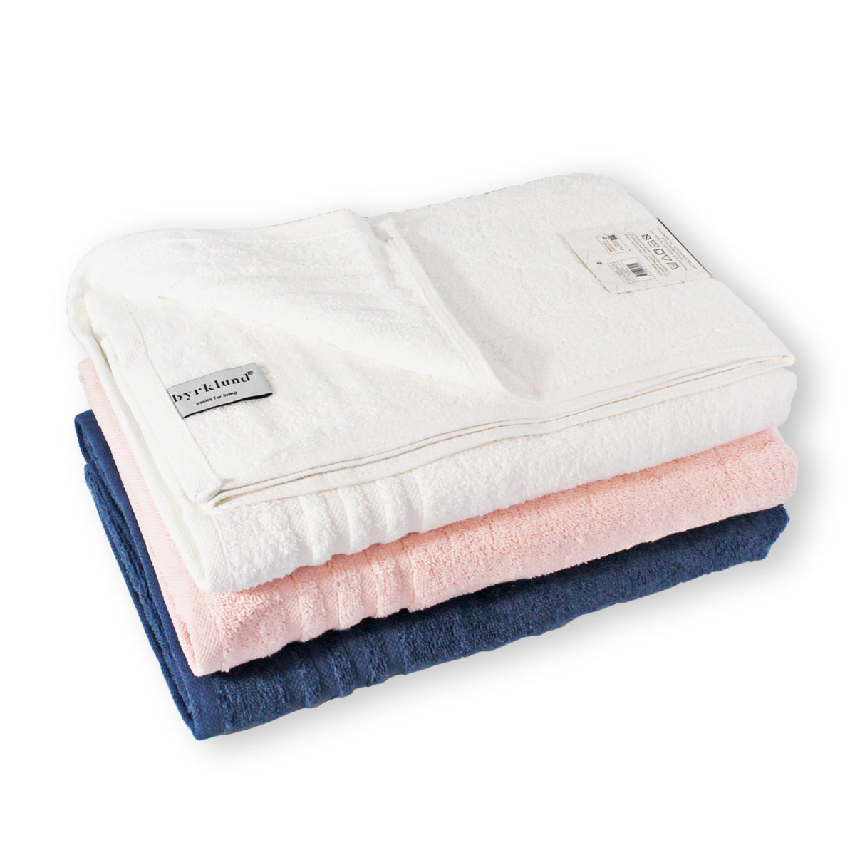 BYRKLUND Duschtuch 70x140 Weiss Badetuch Handtuch Gästetuch