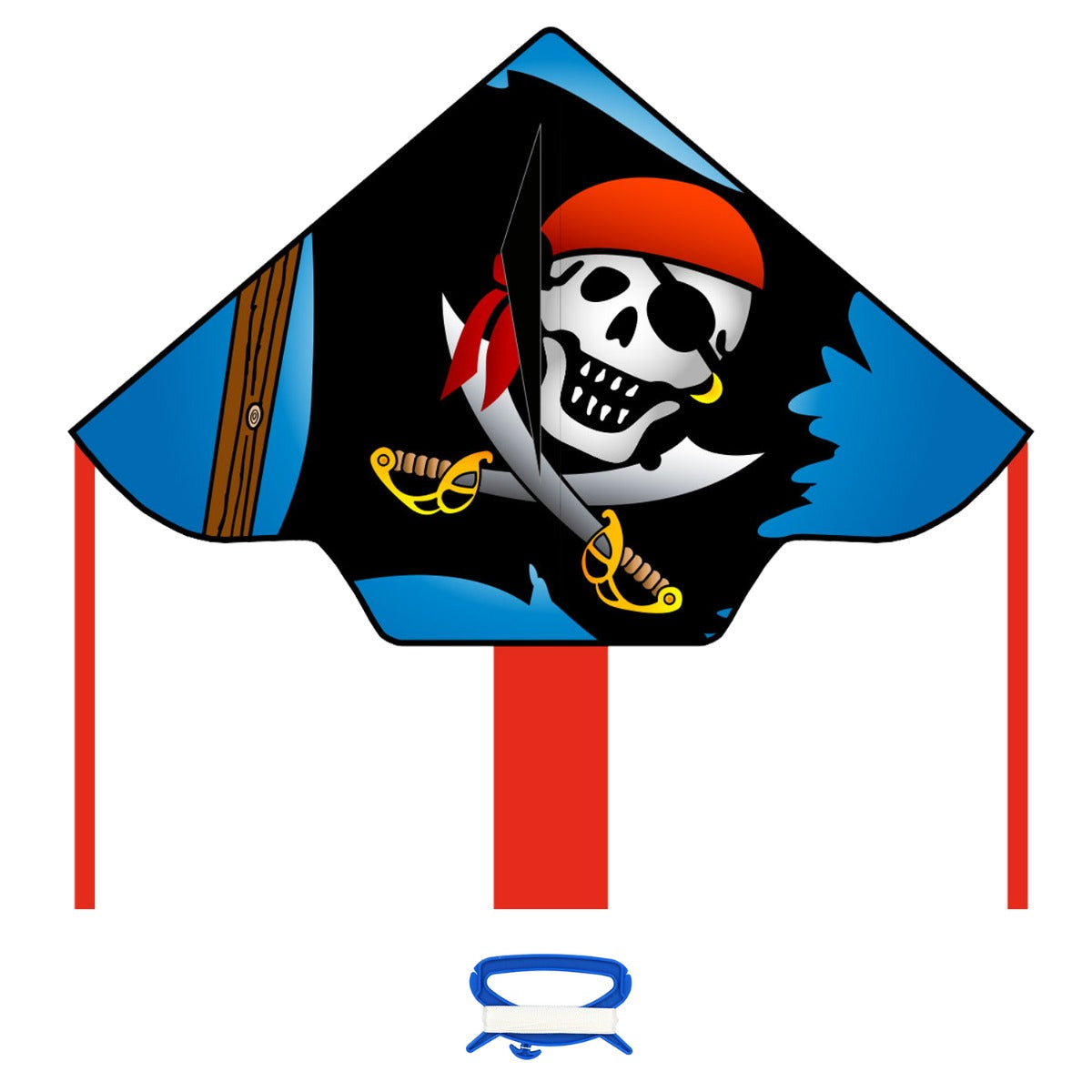 Kinderdrachen Einleiner Drachen HQ Simple Flyer Jolly Roger 120 cm Flugdrachen