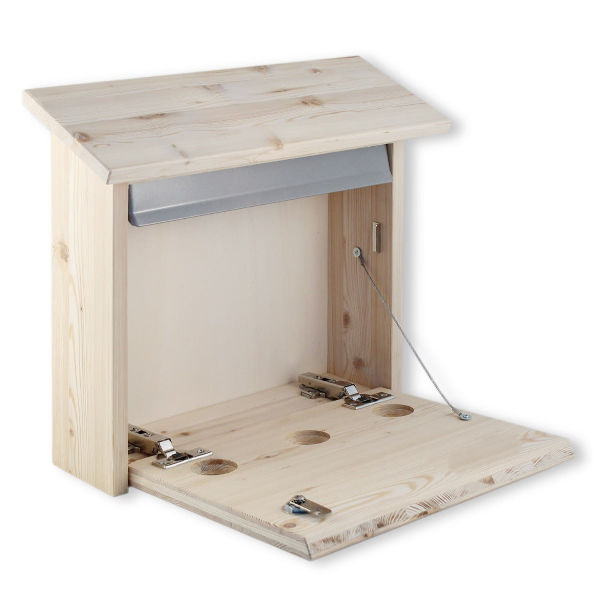 Briefkasten aus Holz Lärchenholz mit Sichtfenster Made in Germany