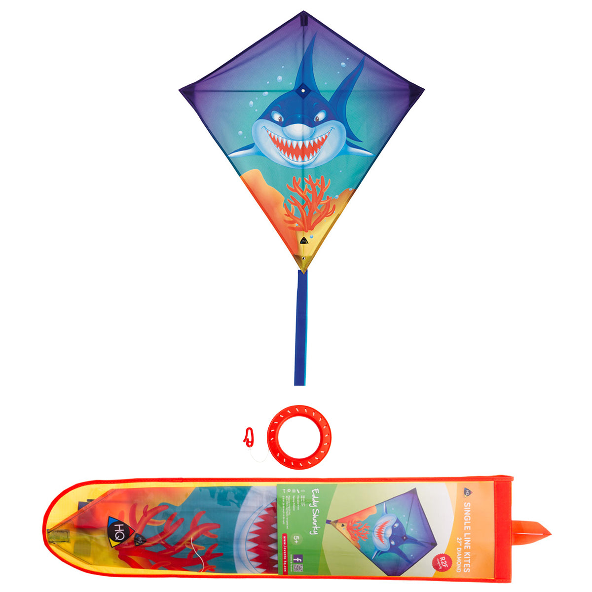 Kinderdrachen Einleiner Drachen HQ Eddy Sharky Hai Flugdrachen