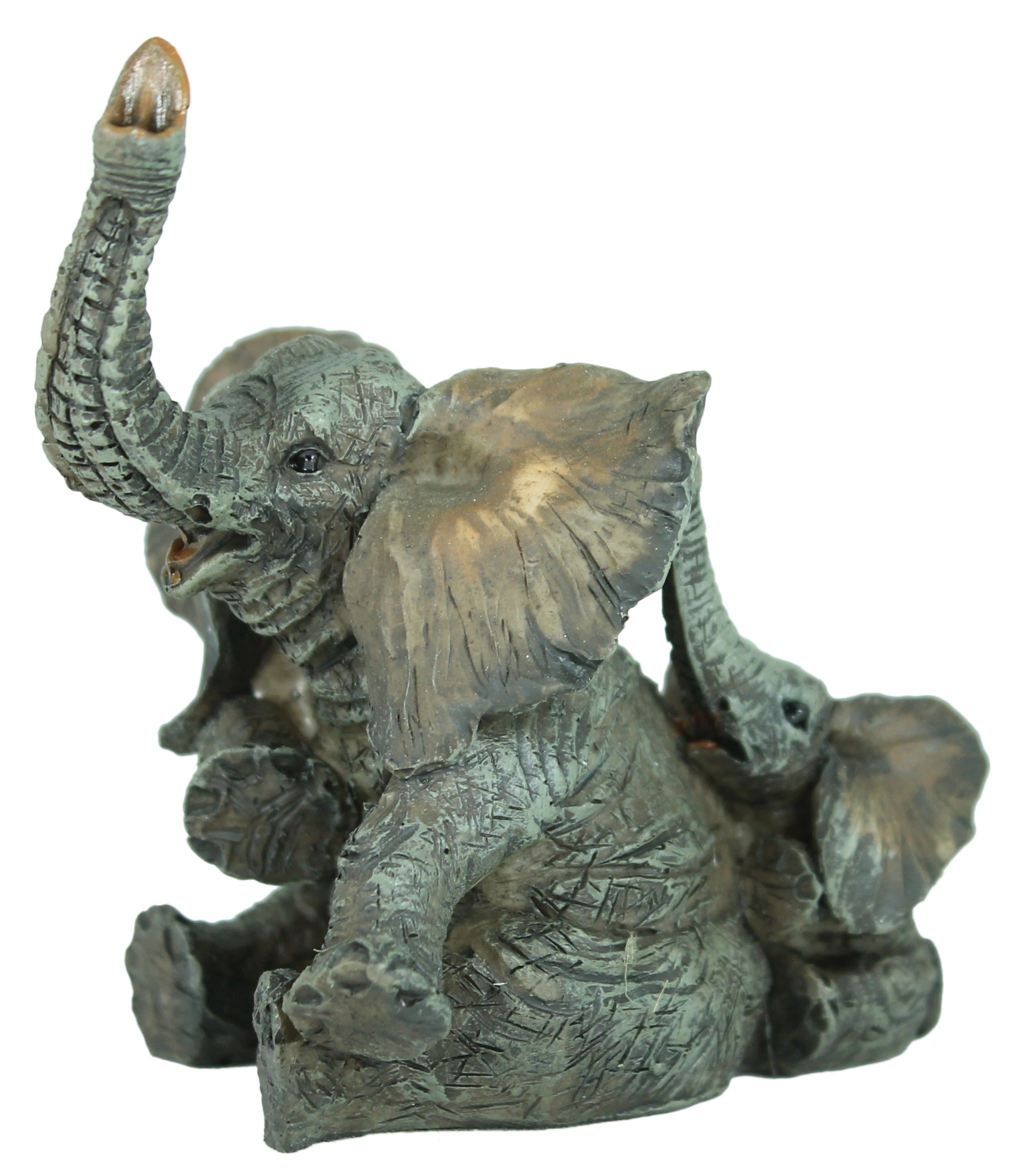 Dekofigur 5er Set Elefant Elefantenfamilie Glücks-Elefant Garten Dekoration