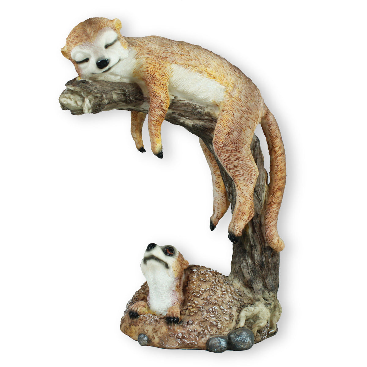 Erdmännchen Figur chillend Erdmännchen Gartenfigur Frettchen Deko abhängende Erdmännchen