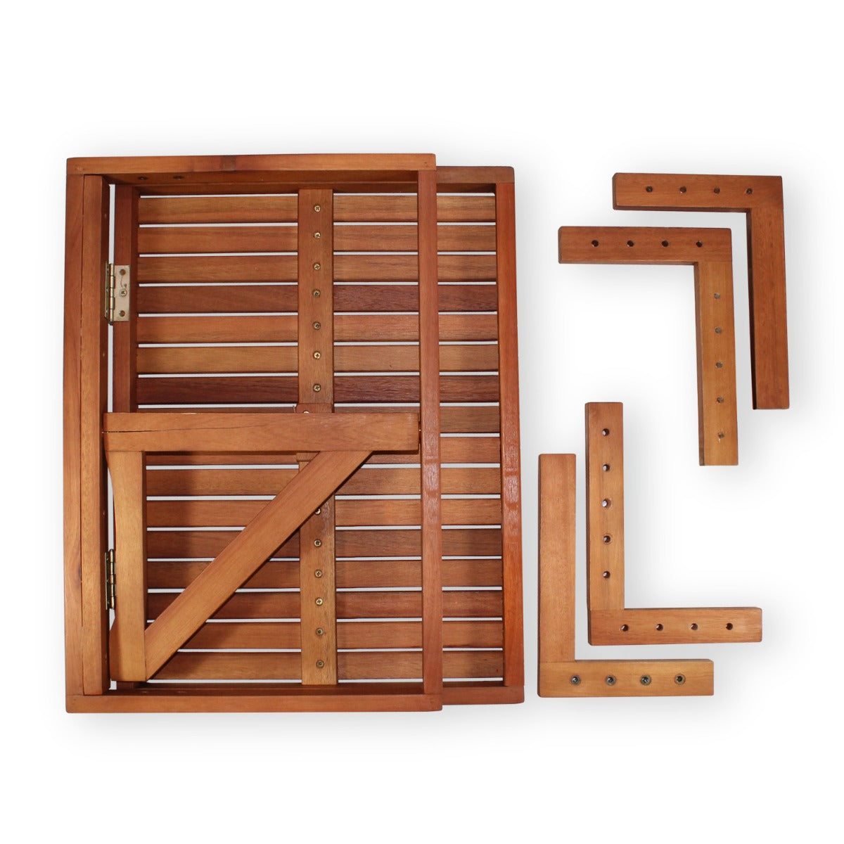 Balkonhängetisch klappbar Balkontisch Balkonmöbel Holz Eukalyptus FSC 100% Höhenverstellbar