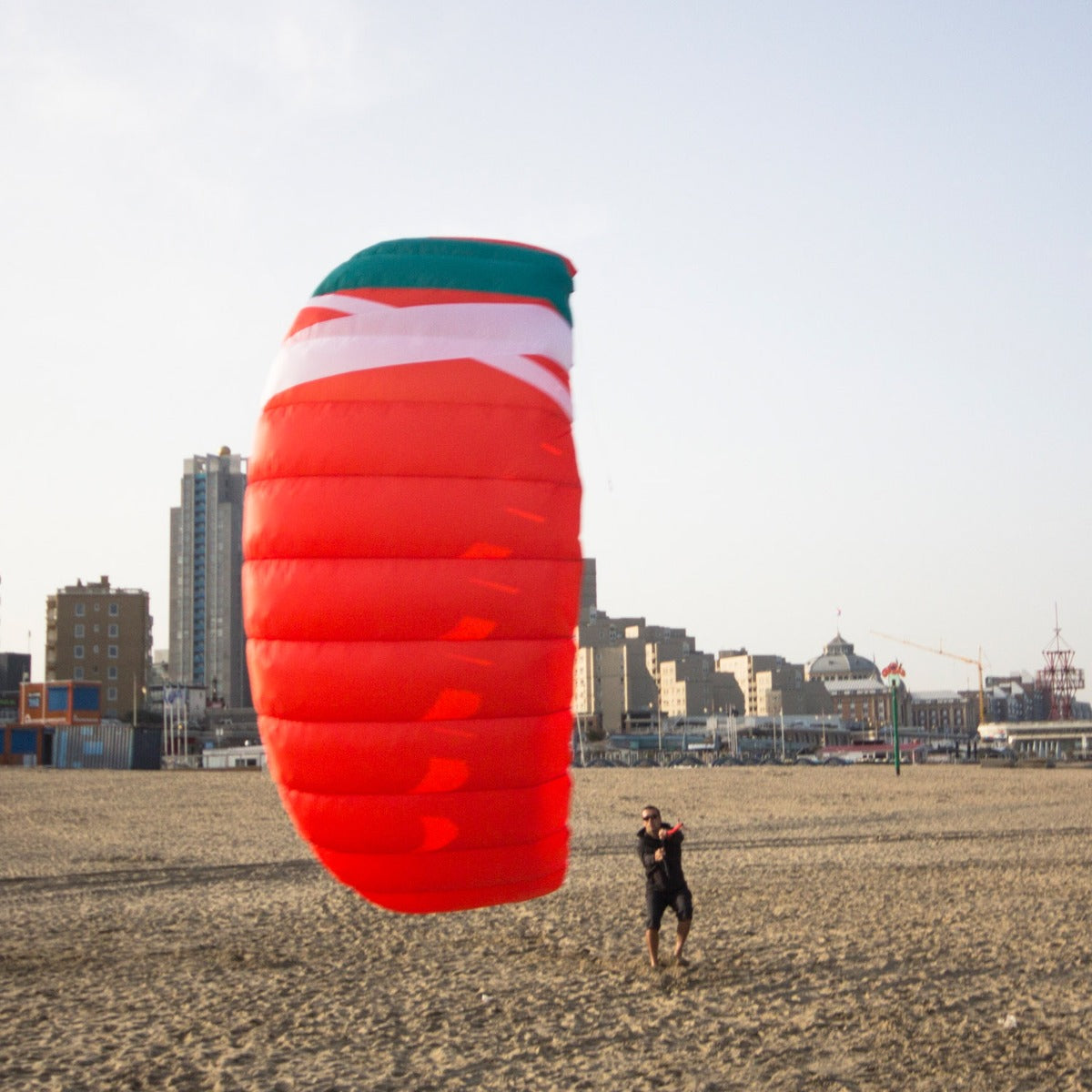 CrossKites Quattro 3.5 Orange Lenkmatte Vierleiner Lenkdrachen Kite Flugdrachen R2F