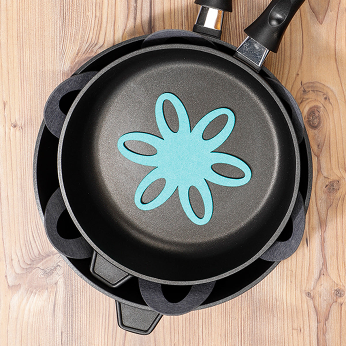 Pfannenschutz Filz 2er Set Pfannenschoner Pfannen Stapelschutz