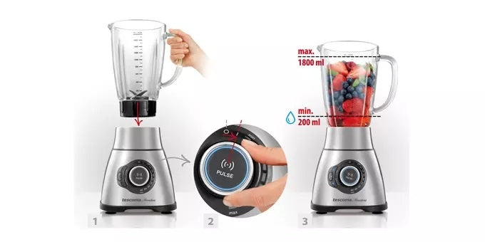 Standmixer Smoothiemaker / Smoothie Mixer Ice Crusher 1,8 Liter 1800 W Tescoma President