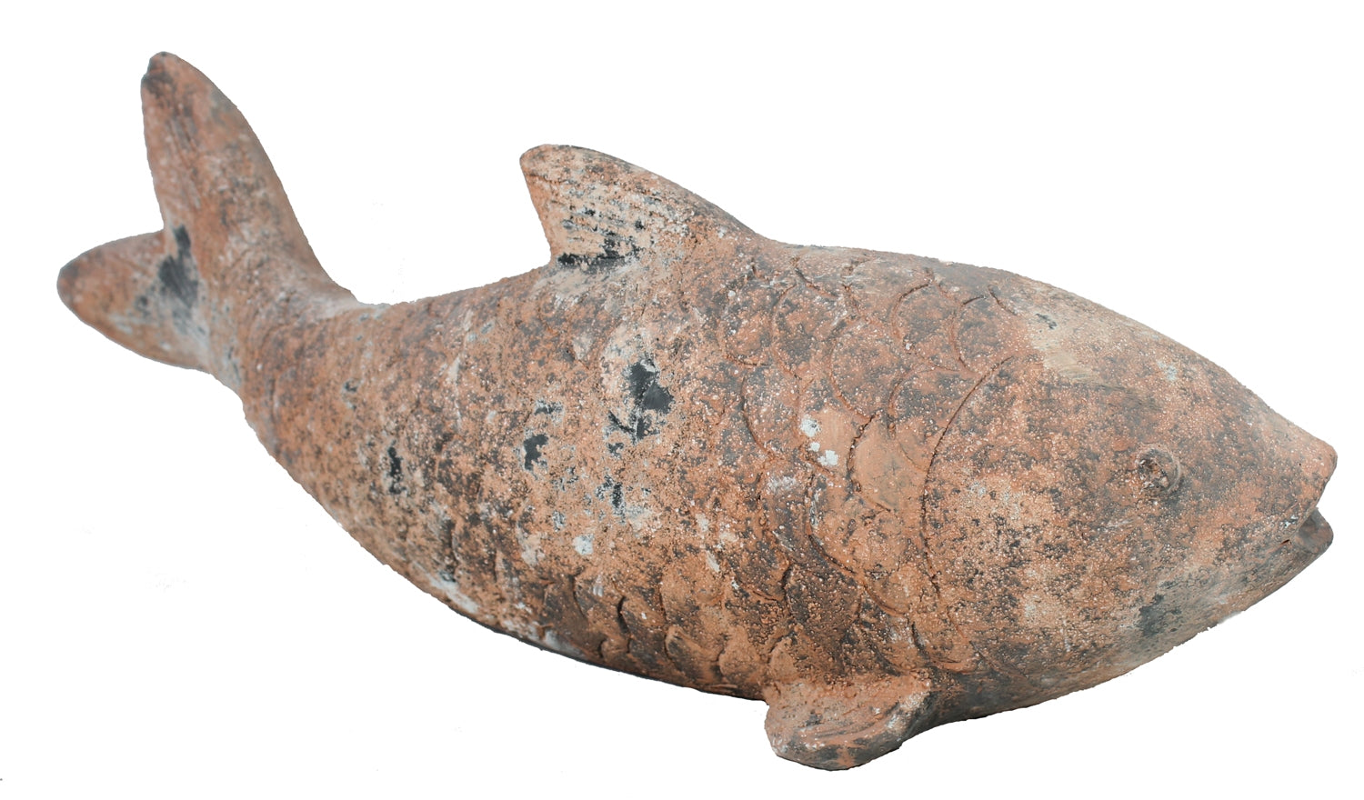 Dekofigur Fisch Figur in Steinoptik Teichdeko Fischfigur für Gartenteich