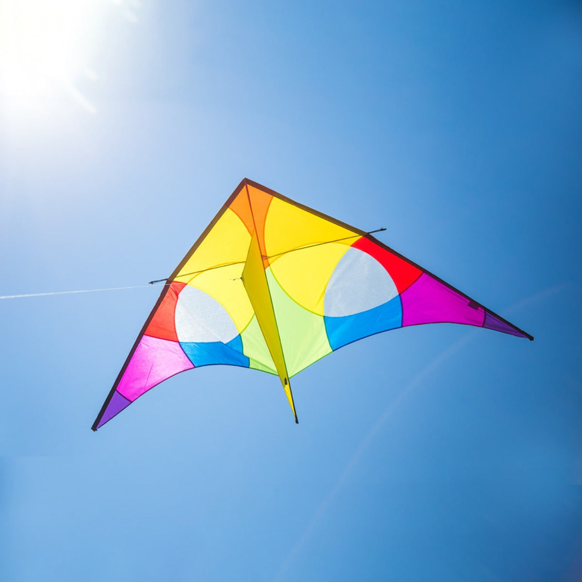 Kinderdrachen Einleiner Drachen HQ Delta Rainbow 3 m Flugdrache