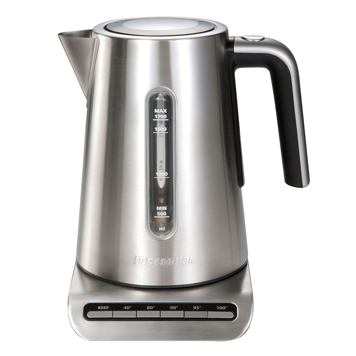 Wasserkocher Edelstahl mit Temperaturwahl Warmhaltefunktion Tescoma President 1,7 Liter