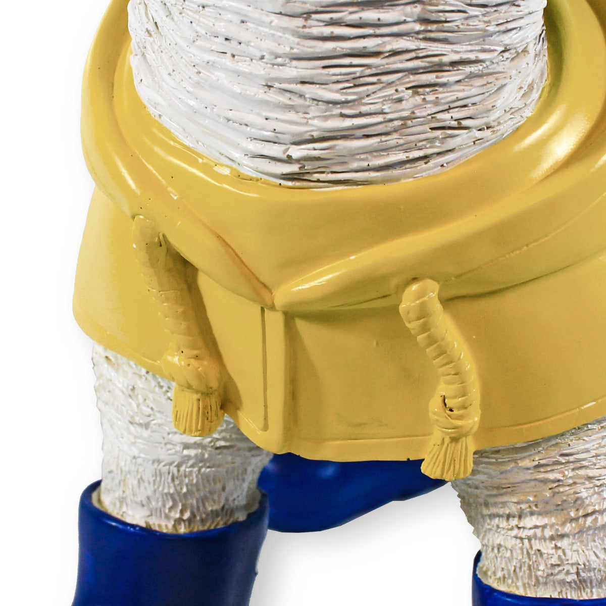 Gartenfigur Schaf mit Gummistiefeln blau und Regenmantel Lamm Figur Garten Dekofigur Lamm