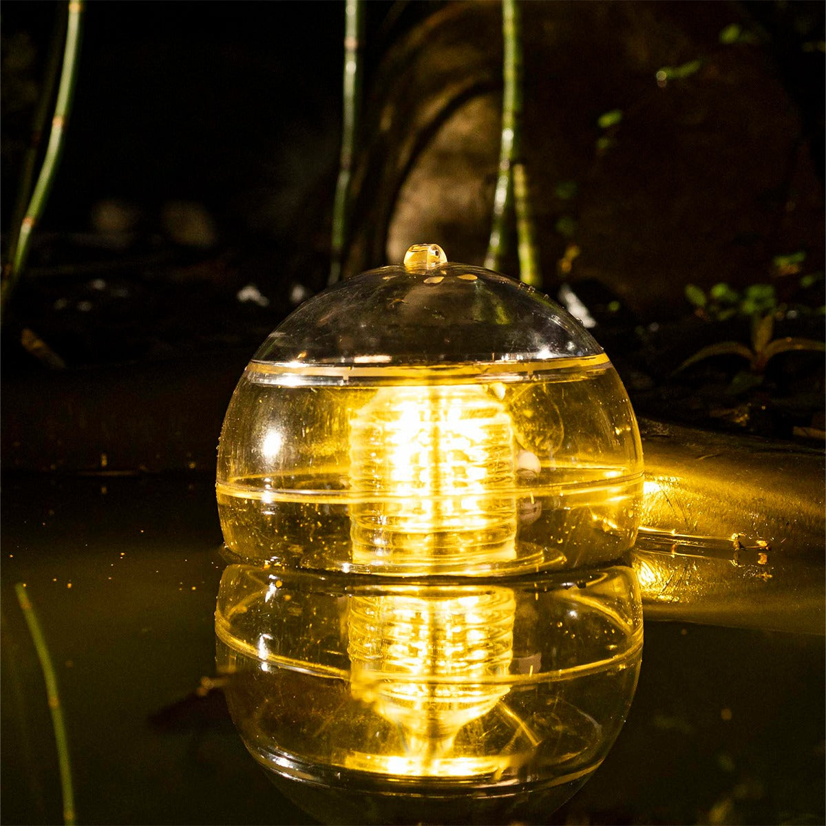 LED Solar Teichbeleuchtung schwimmende Teichlampe Solar 11cm Ø warmweiße LED